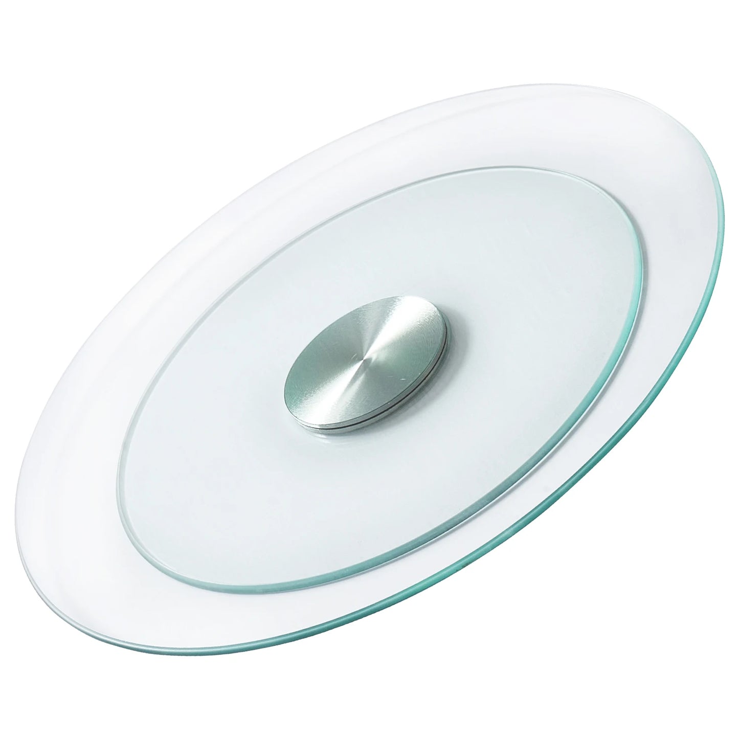 20in Glass Lazy Susan Turntable – 360° Rotating Dining Table Server