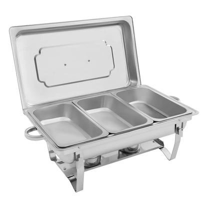 3-Pan Stainless Steel Chafing Dish Buffet Warmer