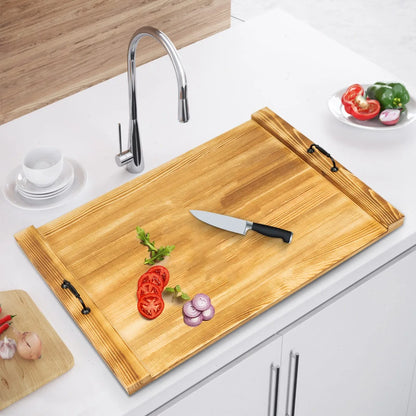 Pine Wood Stovetop Cover, Countertop Extension & Serving Board – 30" × 22"