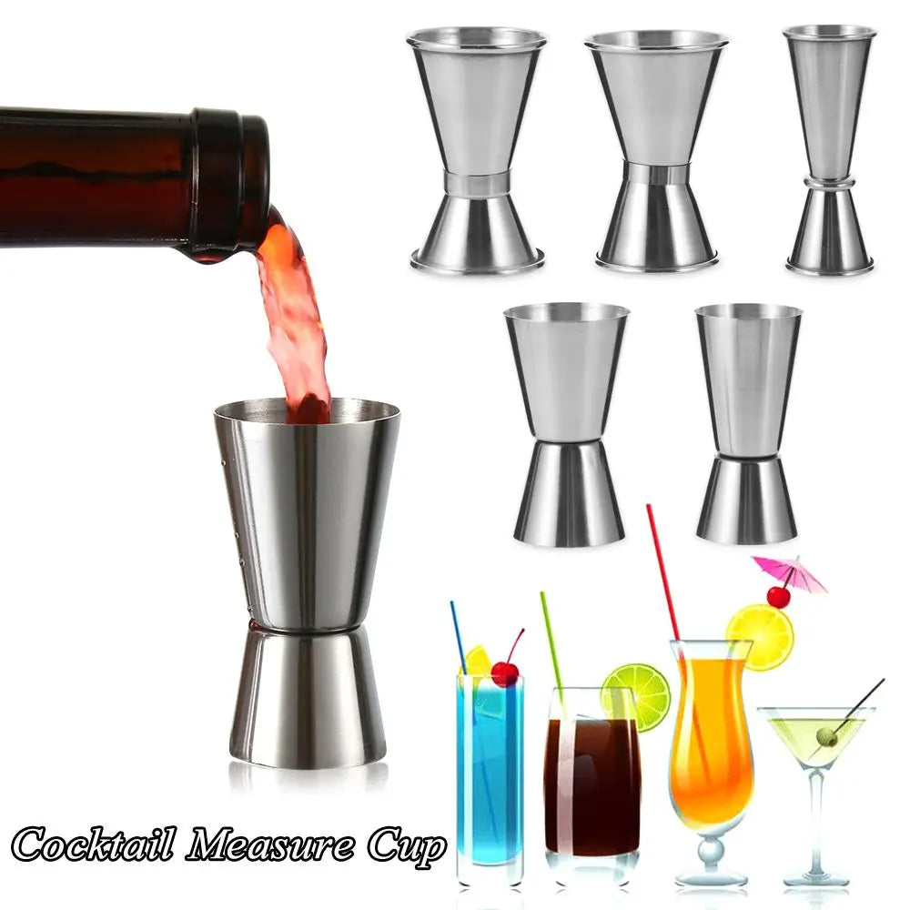 Double-Sided Stainless Steel Cocktail Jigger – Dual Shot Measuring Cup