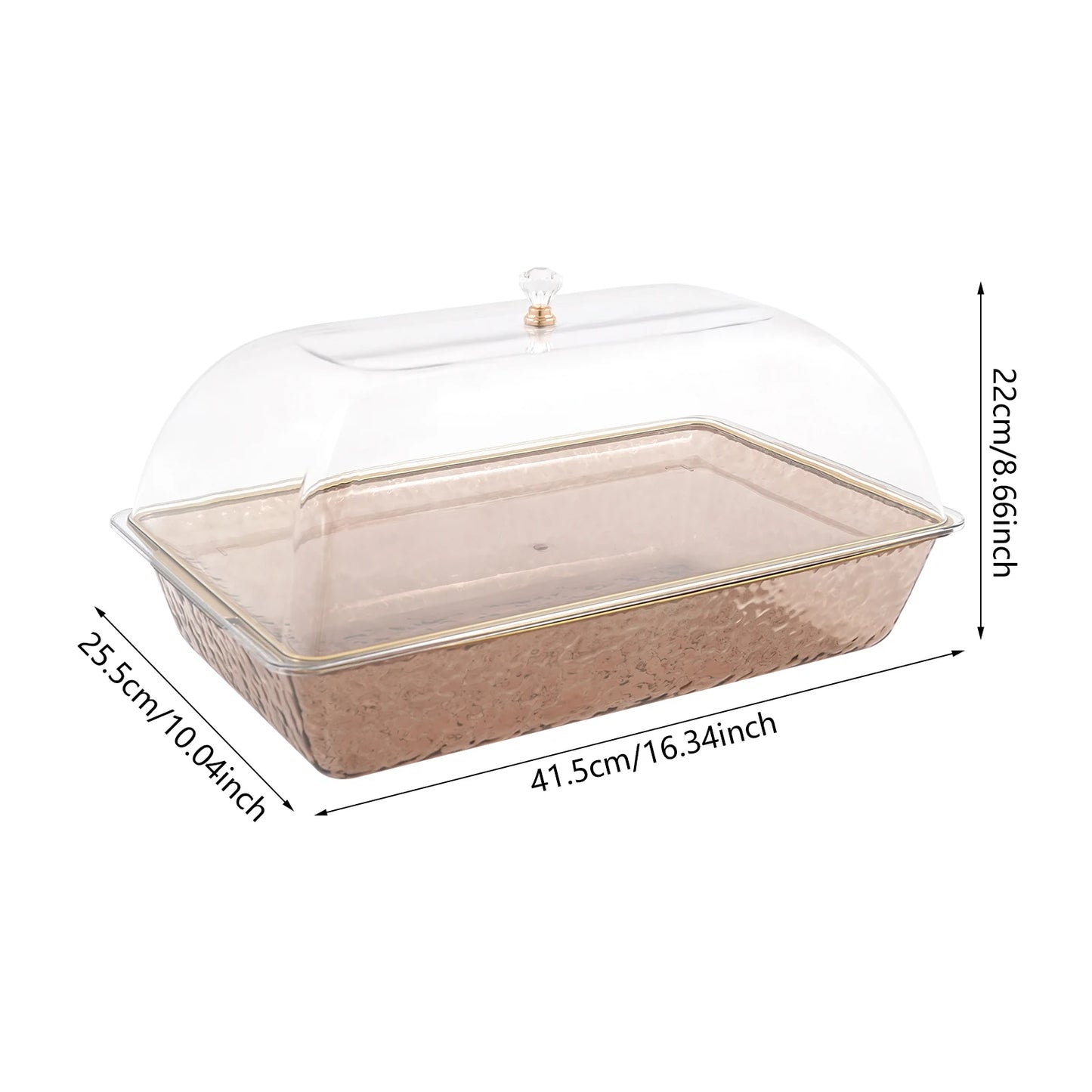 Chilled Serving Trays with Lids & Ice Basins Set, 2-pack