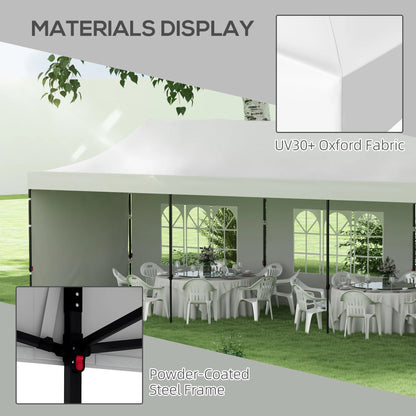 9.5 × 28FT Extra-Large Pop-Up Canopy Tent with Sidewalls, Windows & Adjustable Height