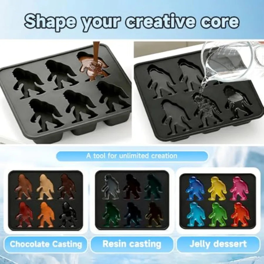 6-Cavity Sasquatch Silicone Ice Mold