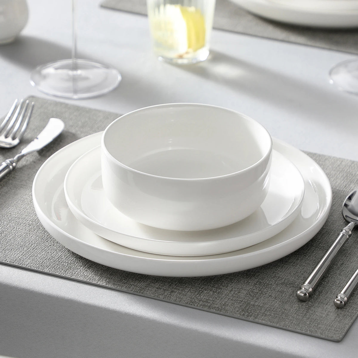MALACASA Marbled & Classic Porcelain Dinnerware Set – 18 or 36 Piece, Service for 6 or 12