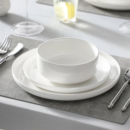 MALACASA Marbled & Classic Porcelain Dinnerware Set – 18 or 36 Piece, Service for 6 or 12