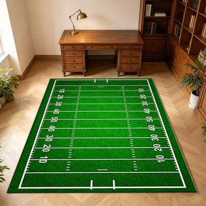 American Football Field Area Rug – Game Day & Sports-Themed Floor Mat