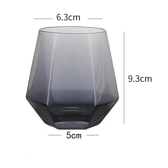 Hexagonal Whiskey & Cocktail Glass – 320ml | 1 or 2 Piece Set