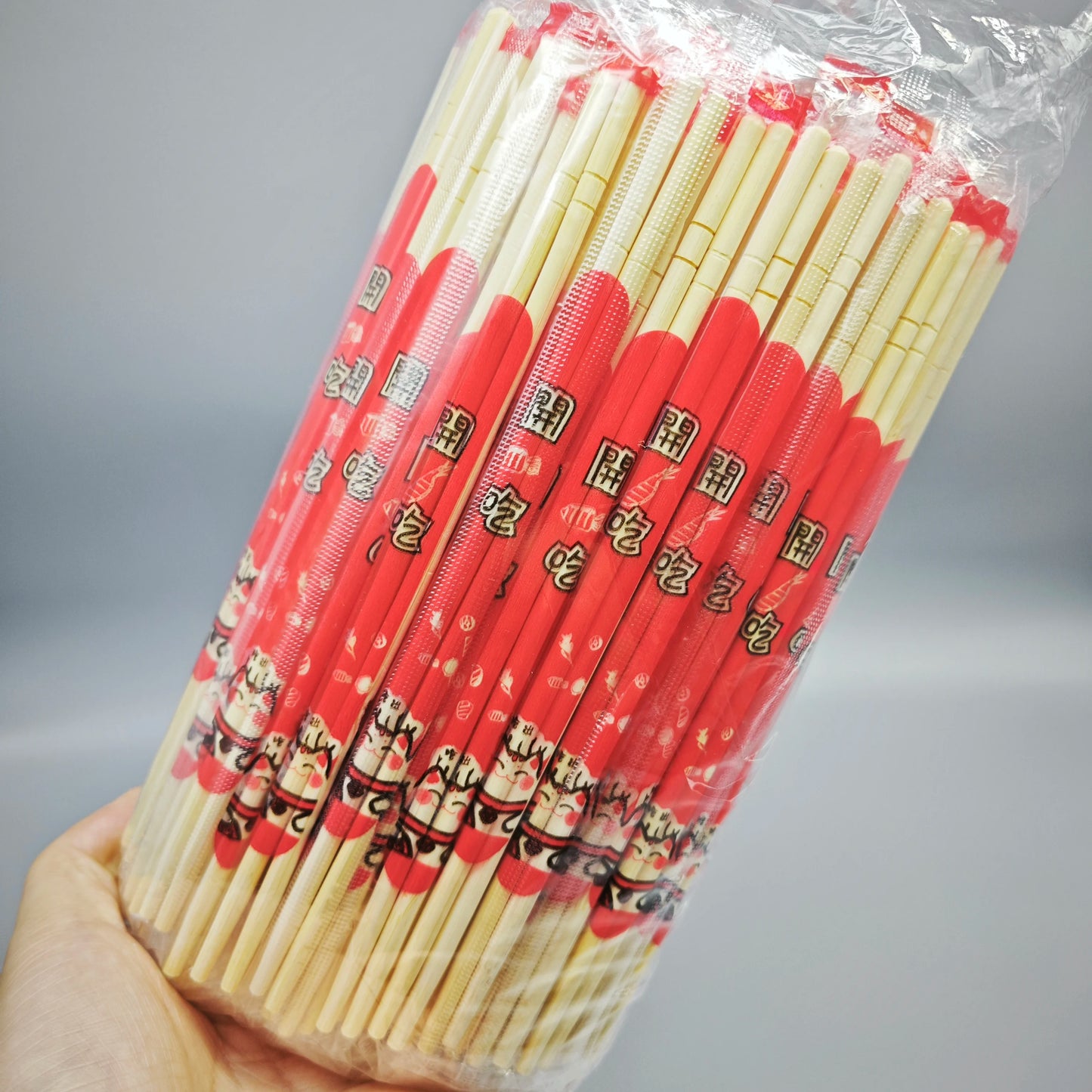 100-Pair Individually Wrapped Bamboo Chopsticks