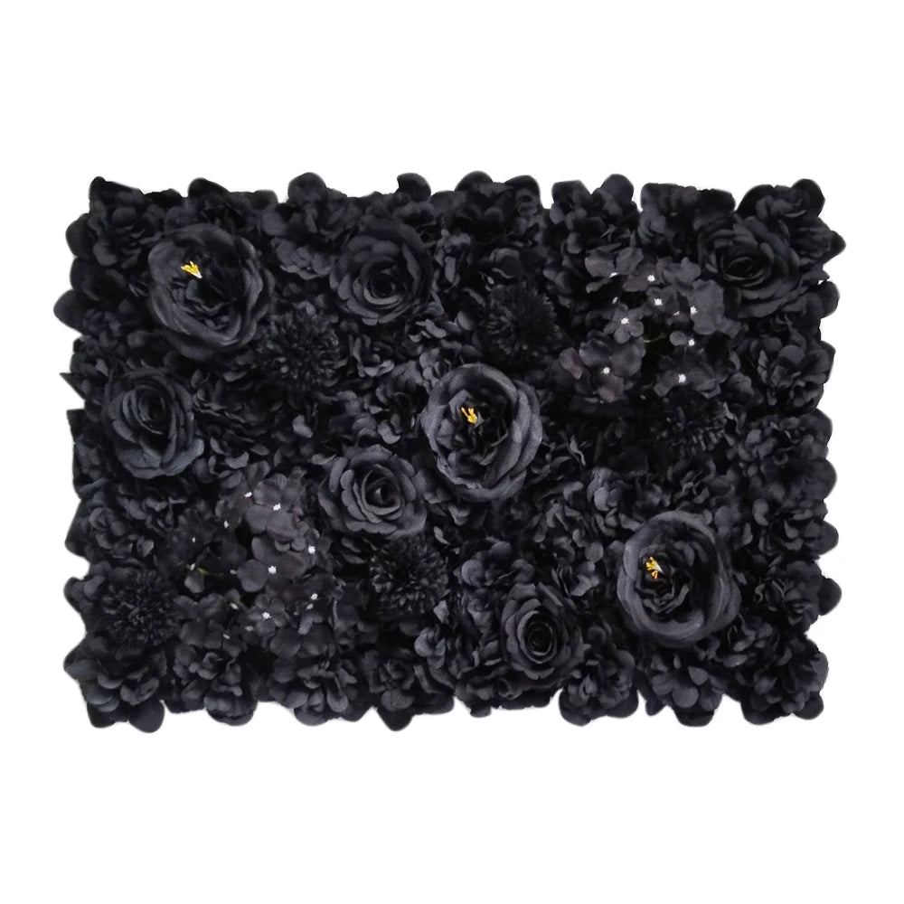 40x60cm Artificial Silk Rose Flower Wall Panel
