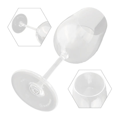 Clear Unbreakable Wine Cup – 18.5 oz (550mL) Reusable Plastic Stemware for Indoor & Outdoor Entertaining