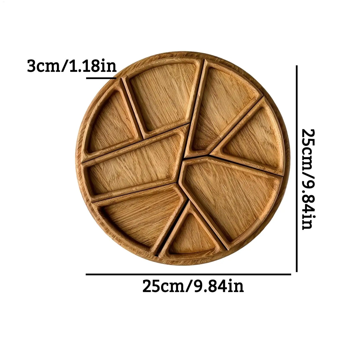 8-Petal Wooden Charcuterie & Serving Board – Detachable Puzzle Design