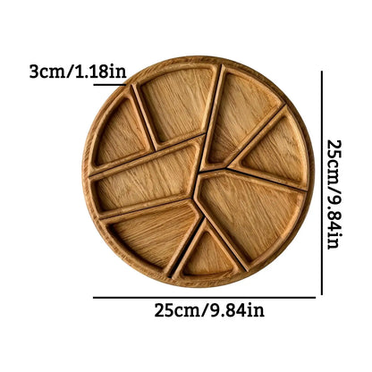 8-Petal Wooden Charcuterie & Serving Board – Detachable Puzzle Design