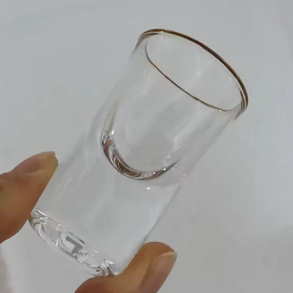 12-Piece Gold-Rimmed Mini Shot Glass Set – 15ml