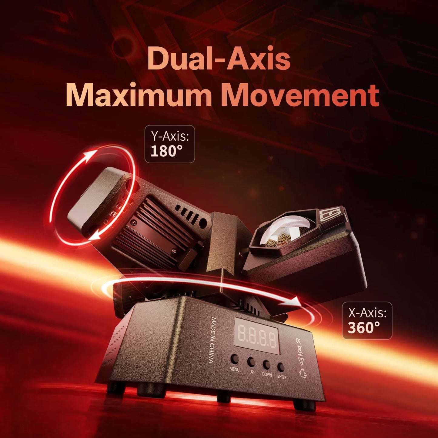 4-in-1 RGBW Moving Head DJ Party Light – Beam, Laser, Magic Ball & Strobe