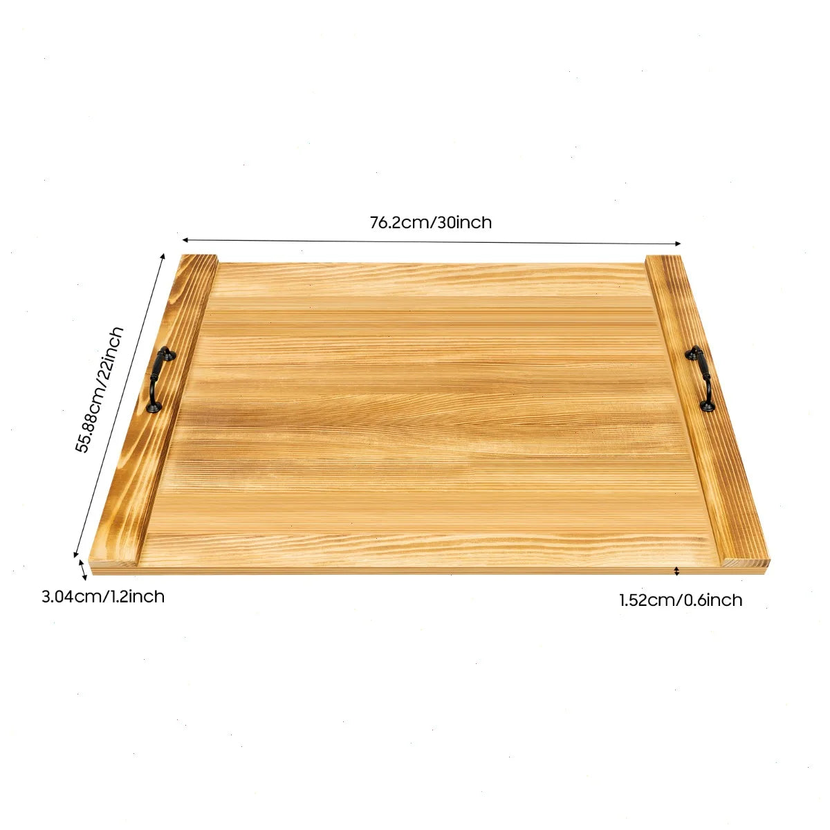 Pine Wood Stovetop Cover, Countertop Extension & Serving Board – 30" × 22"