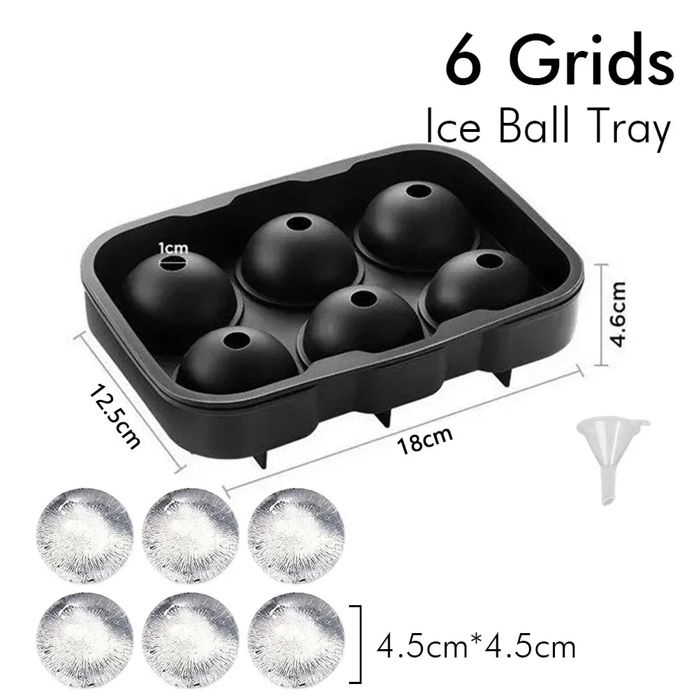 Large Silicone Ice Cube Molds – Sphere & Square Whiskey Ice Trays