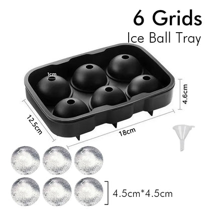 Large Silicone Ice Cube Molds – Sphere & Square Whiskey Ice Trays
