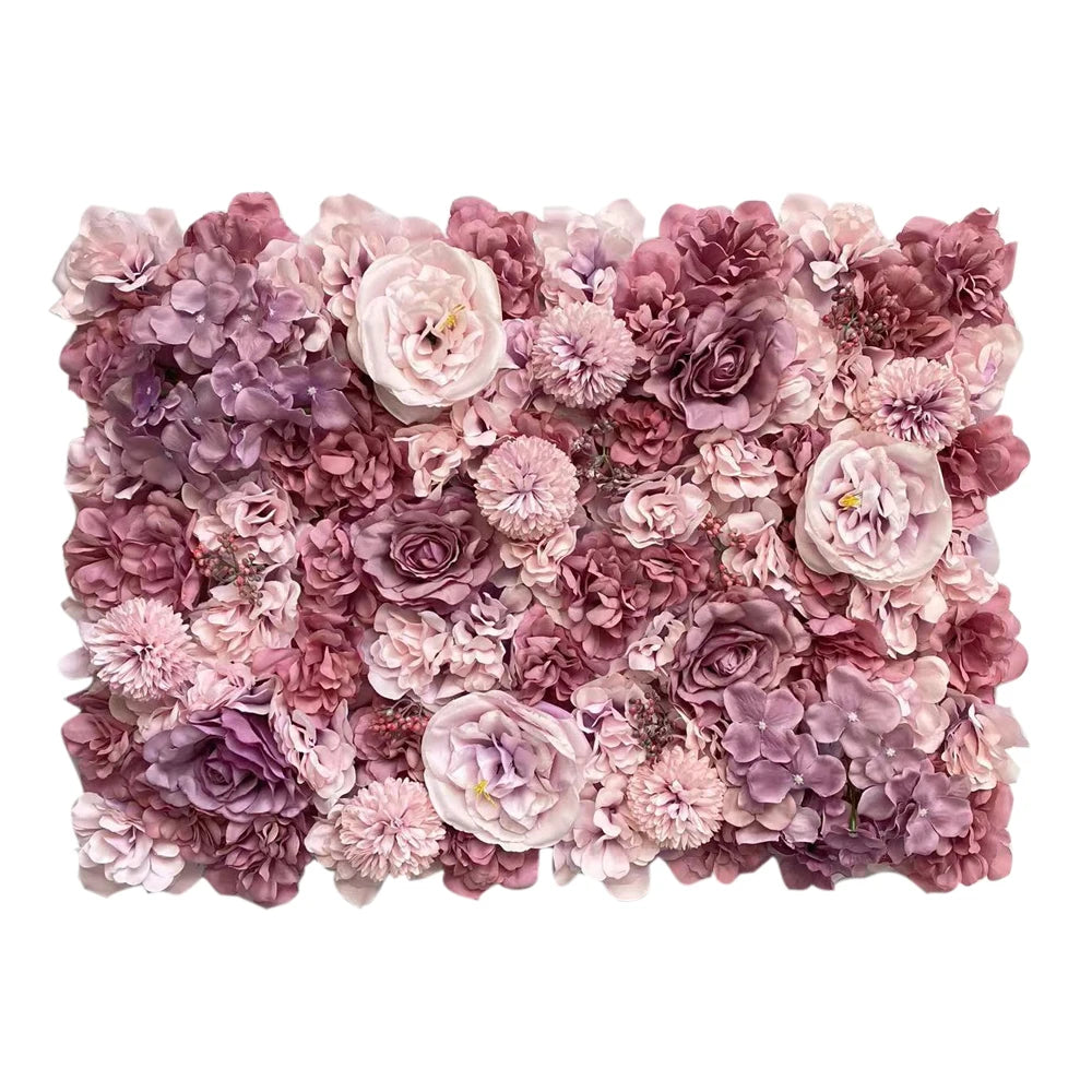 40x60cm Artificial Silk Rose Flower Wall Panel