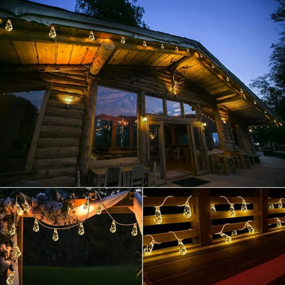 23-Ft Solar Rope String Lights – 16 Shatterproof Bulbs with 8 Lighting Modes