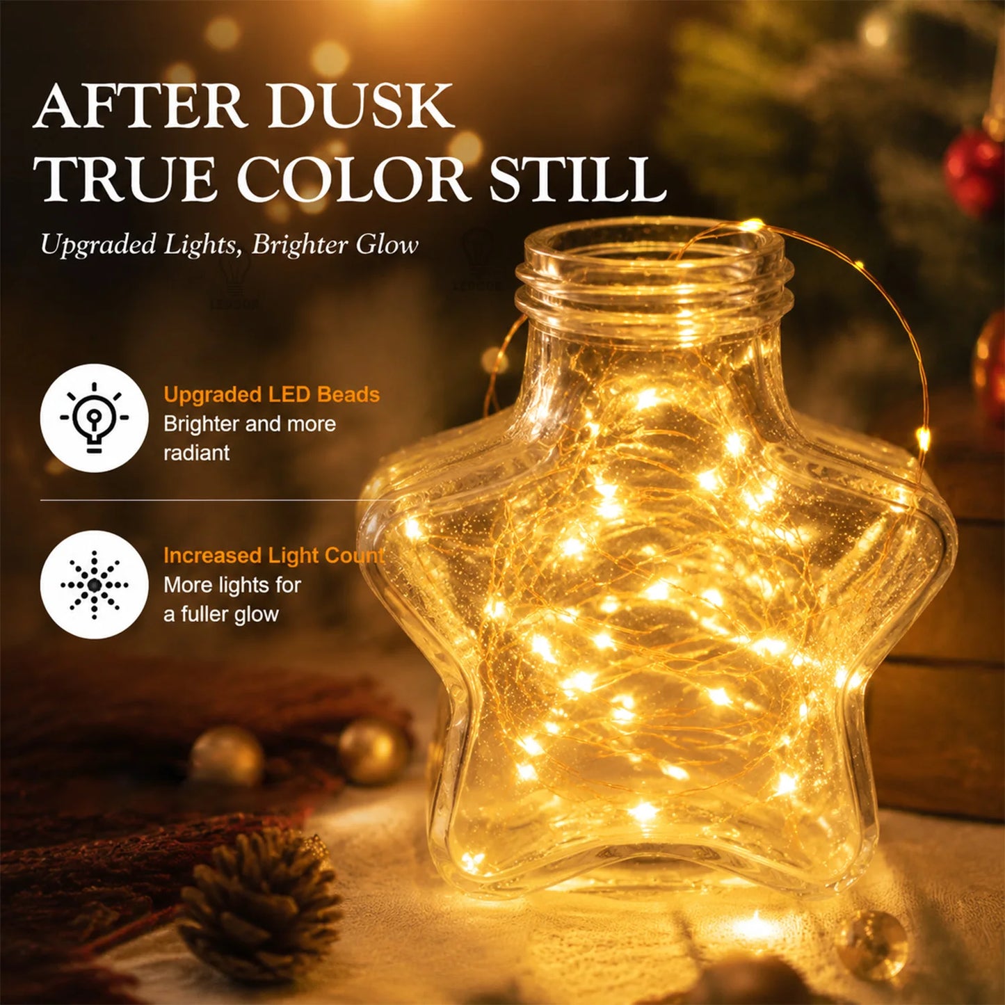 30-Pack Battery-Powered Fairy String Lights – 6.5 Ft, 20 LED Warm White or Yellow Mini Lights