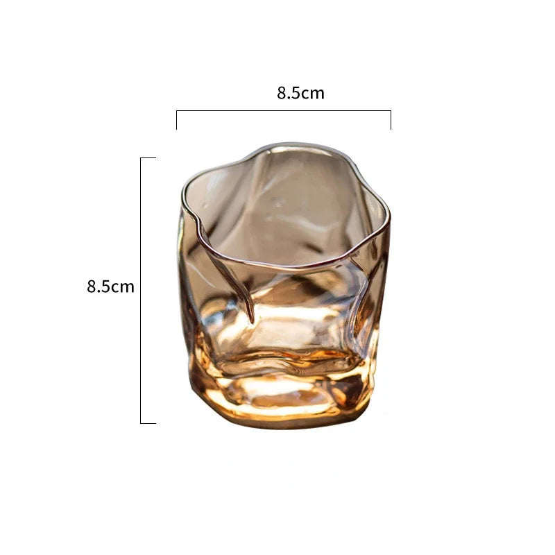 280ml Japanese Twisted-Grain Whiskey Glass – Textured Cocktail & Drinkware Cup