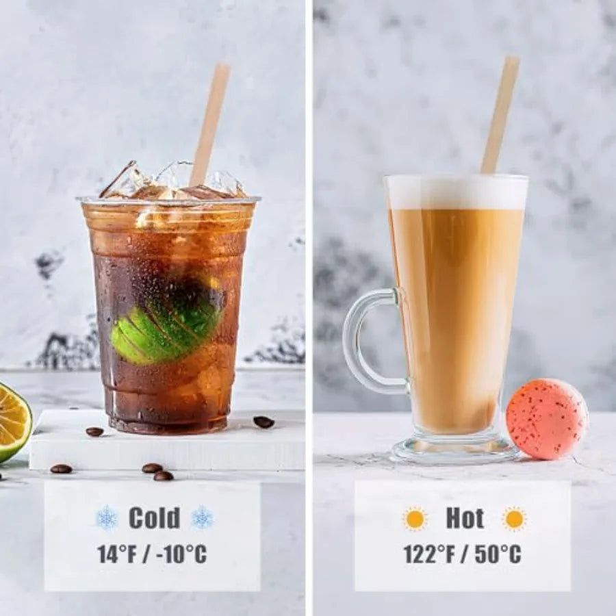 Natural Brown Sugarcane Drinking Straws – Disposable Straws for Cocktails, Coffee & Cold Drinks
