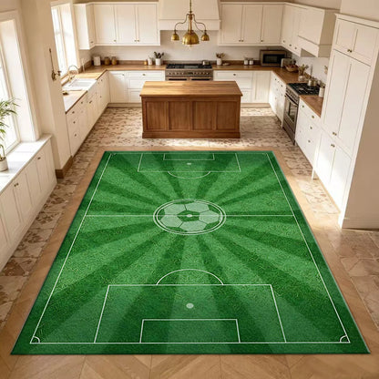 Soccer Field Area Rug – Game Day Floor Mat