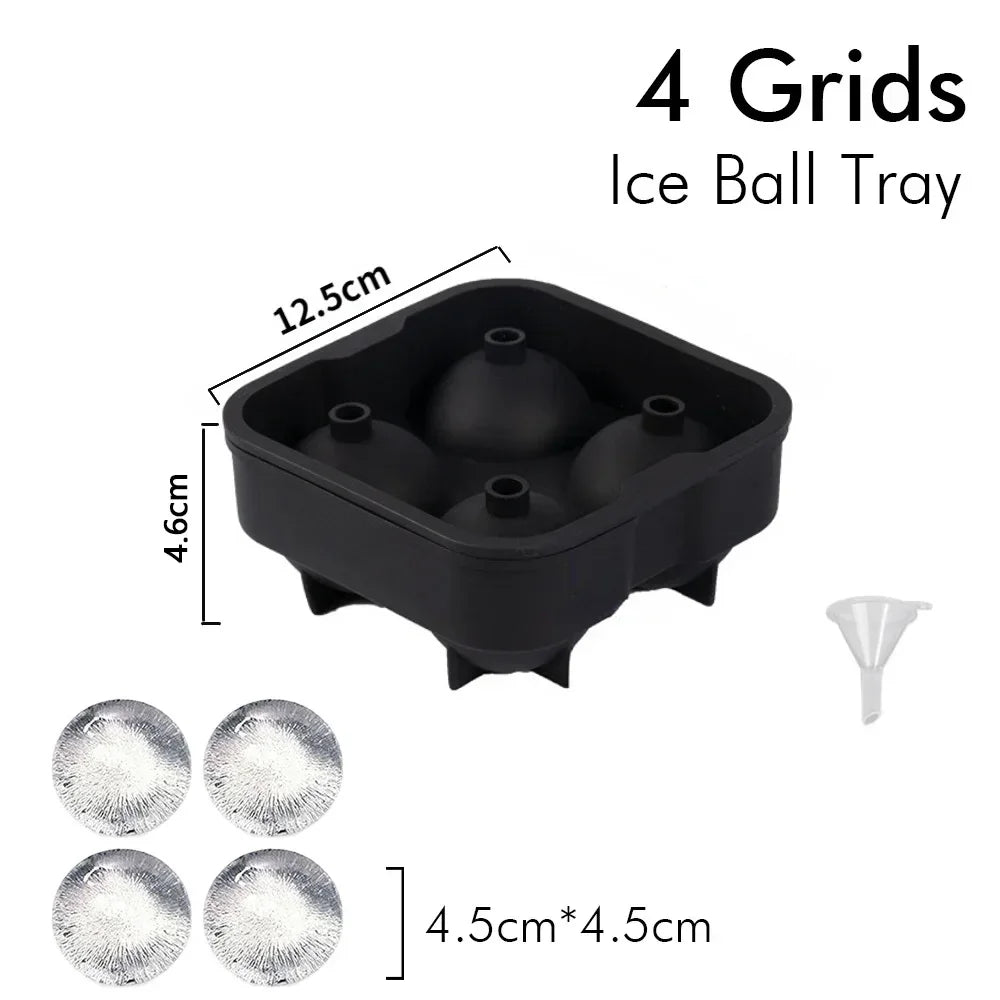 Large Silicone Ice Cube Molds – Sphere & Square Whiskey Ice Trays