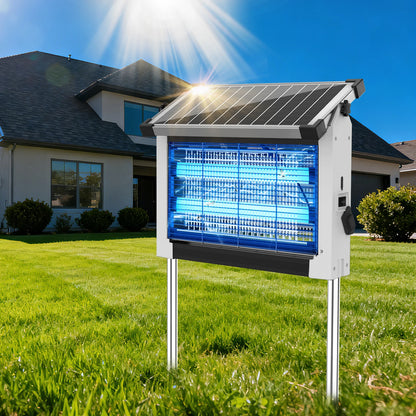 Solar Outdoor Bug Zapper – 4500V Mosquito & Flying Insect Control, Up to 2,100 Sq. Ft.