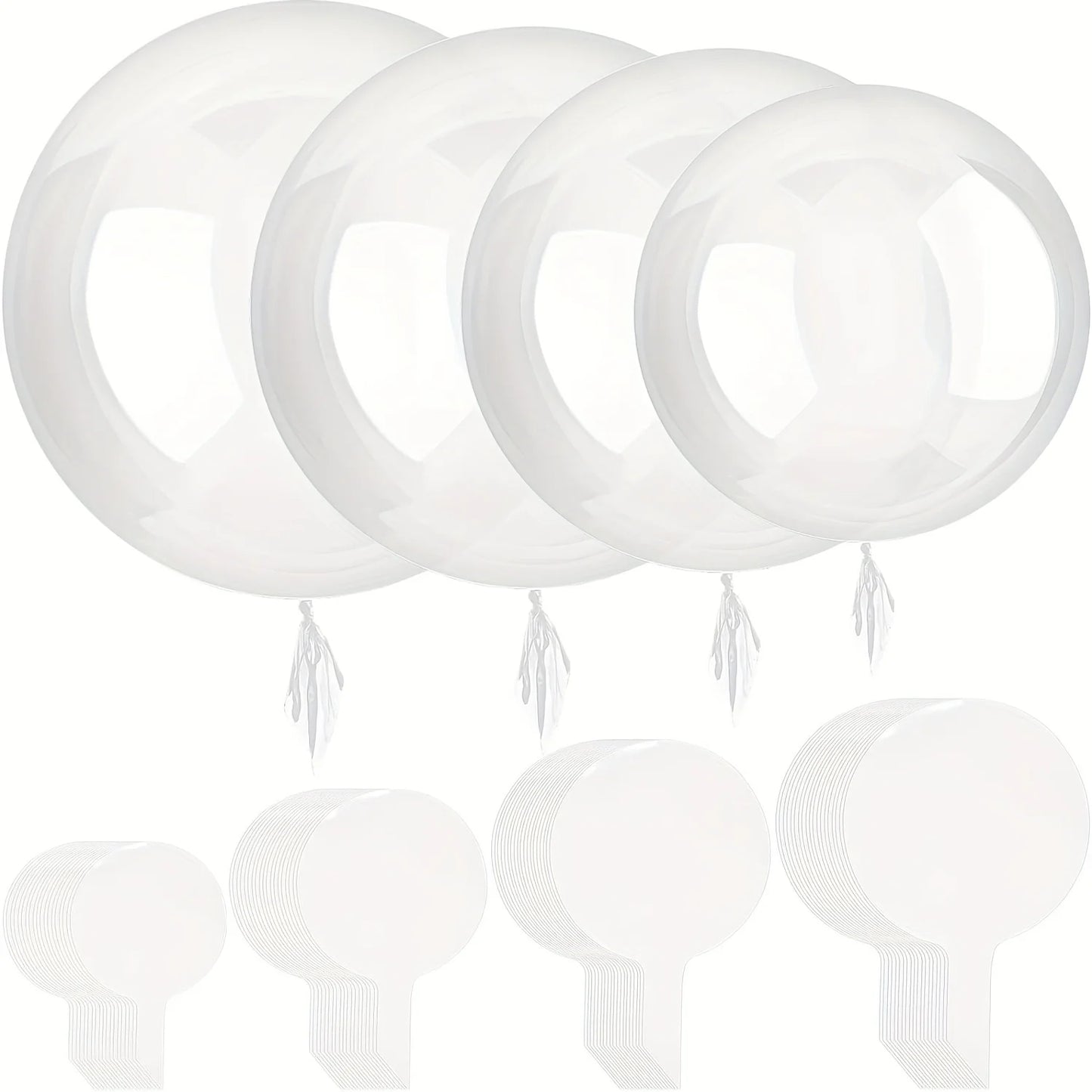 Clear Bobo Balloon Arch Kit – 40 or 50 Piece Mixed-Size Set