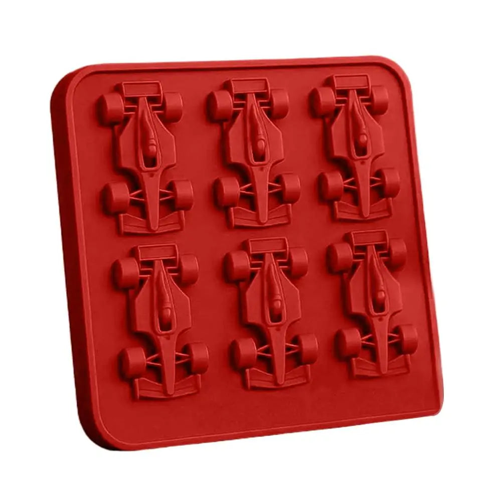 6-Cavity 3D Formula Race Car Silicone Ice Mold