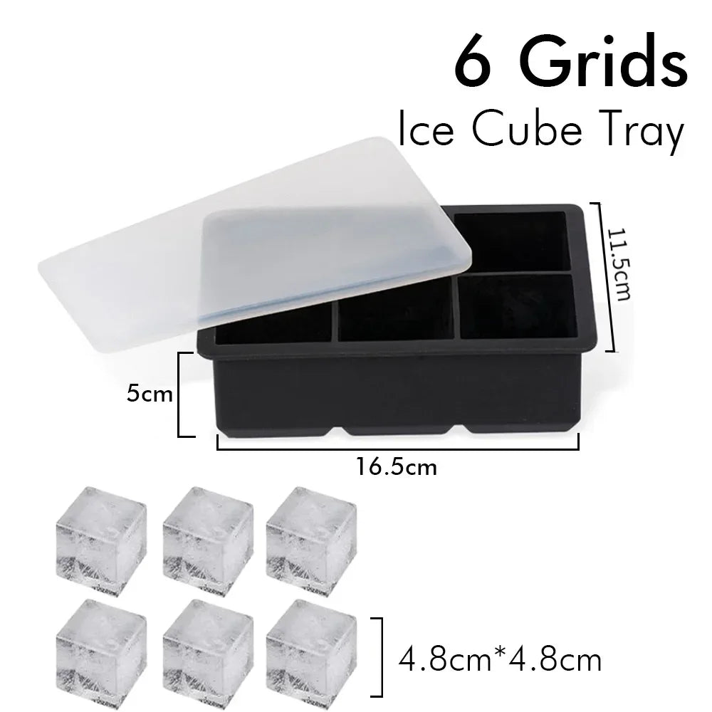 Large Silicone Ice Cube Molds – Sphere & Square Whiskey Ice Trays