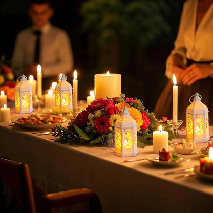 12-Piece LED Mini Lantern Set – 6" Retro Table & Party Lights