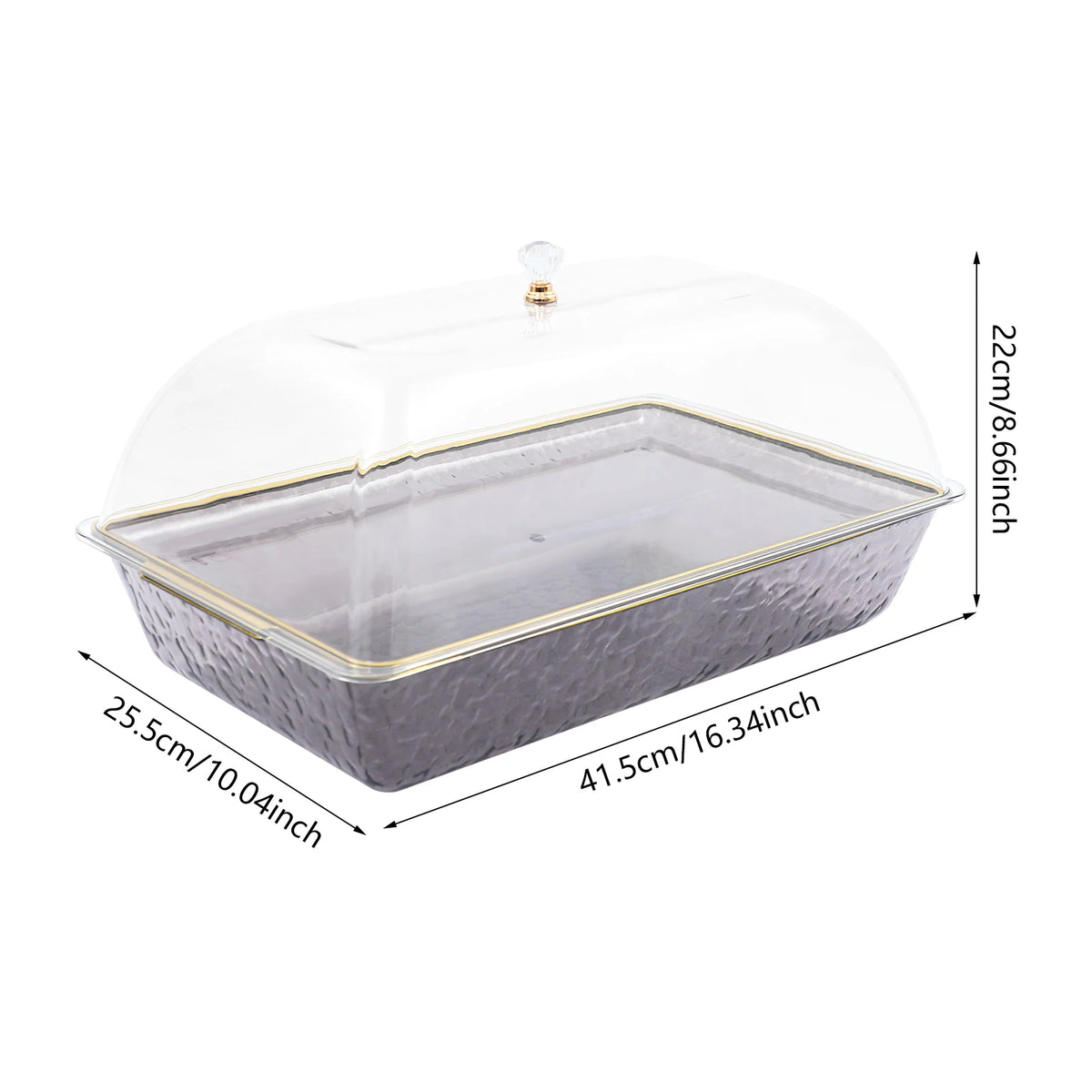 Chilled Serving Trays with Lids & Ice Basins Set, 2-pack