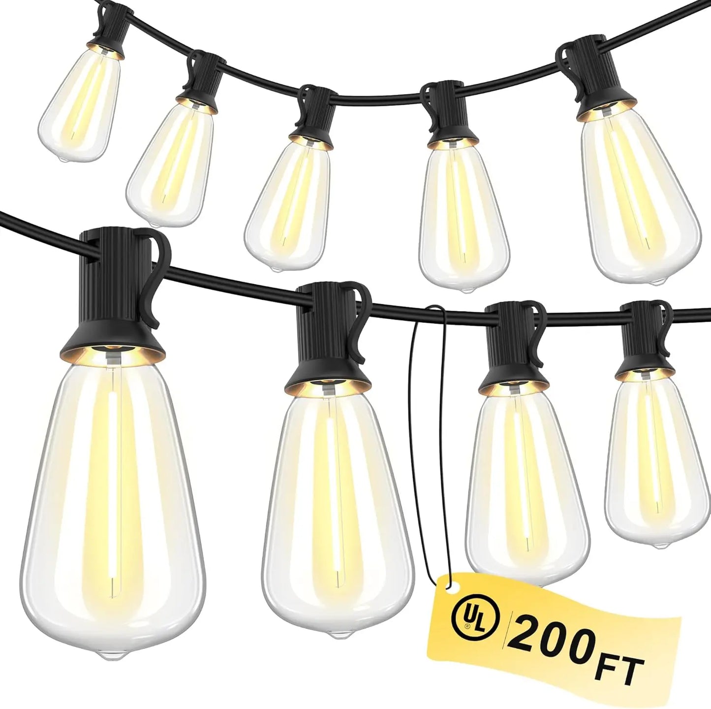 Outdoor LED String Lights – 50FT, 100FT or 150FT Waterproof Shatterproof Patio Lights