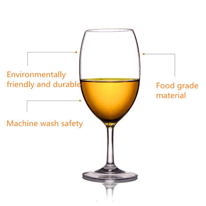 Clear Unbreakable Wine Cup – 18.5 oz (550mL) Reusable Plastic Stemware for Indoor & Outdoor Entertaining