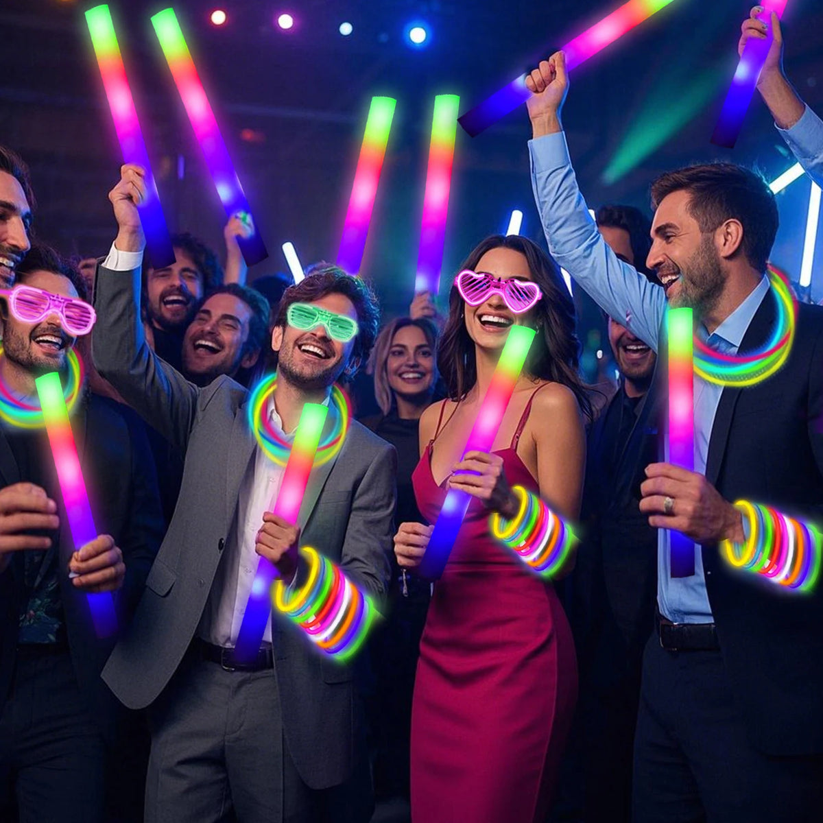 168-Piece LED Glow Party & Dance Floor Kit