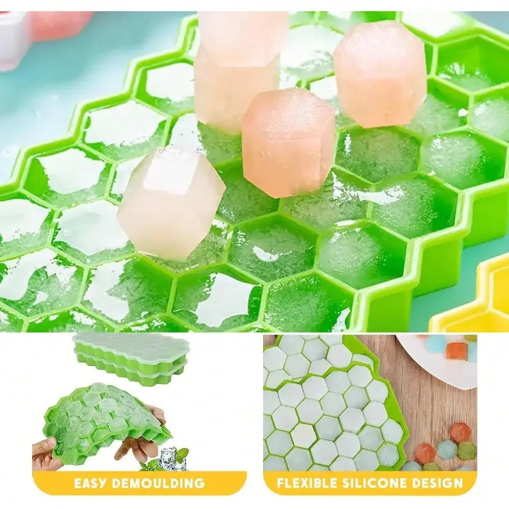 20-Cavity Honeycomb Silicone Ice Cube Tray