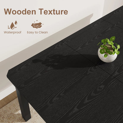 Industrial Dining Table for 4–10 – Wood Grain Top & Meta - 3 sizes available: 63", 70.8", or 78.7"