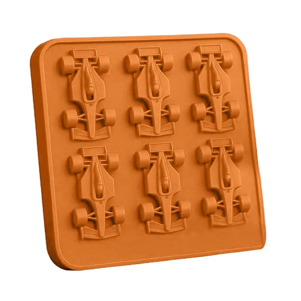 6-Cavity 3D Formula Race Car Silicone Ice Mold
