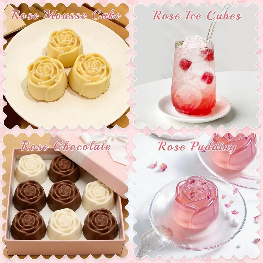 2-Pack Rose Silicone Ice & Treat Molds