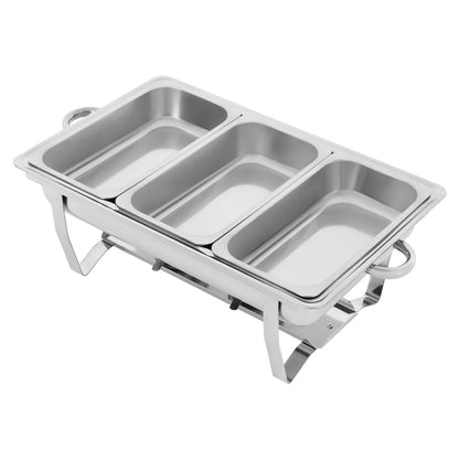 3-Pan Stainless Steel Chafing Dish Buffet Warmer
