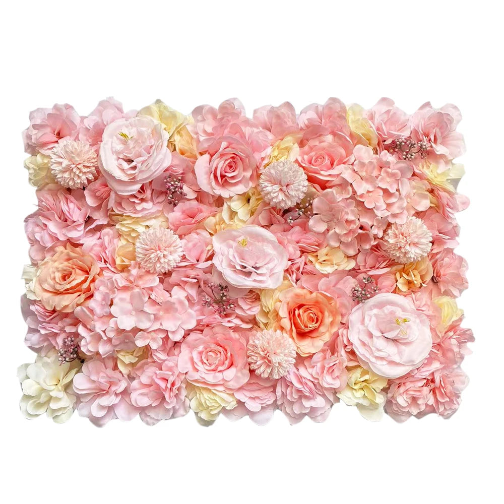 40x60cm Artificial Silk Rose Flower Wall Panel
