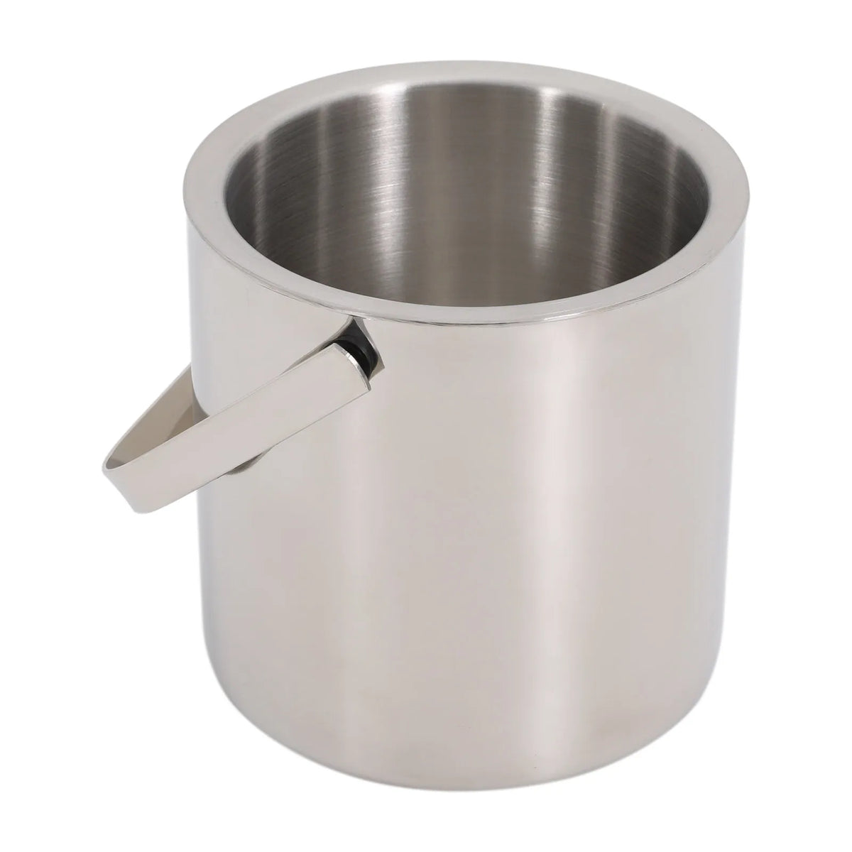 Double-Wall Stainless Steel Ice Bucket with Tongs & Strainer – 1.3L