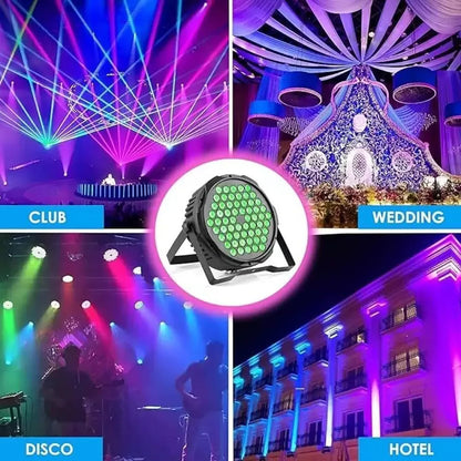 60-LED RGB PAR Stage Lights, Set of 8 – DMX512 & Sound-Activated Party Lighting