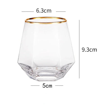 Hexagonal Whiskey & Cocktail Glass – 320ml | 1 or 2 Piece Set