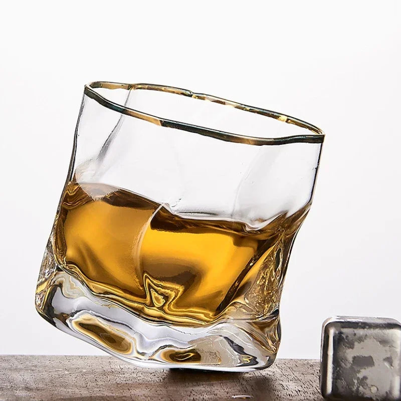 280ml Japanese Twisted-Grain Whiskey Glass – Textured Cocktail & Drinkware Cup