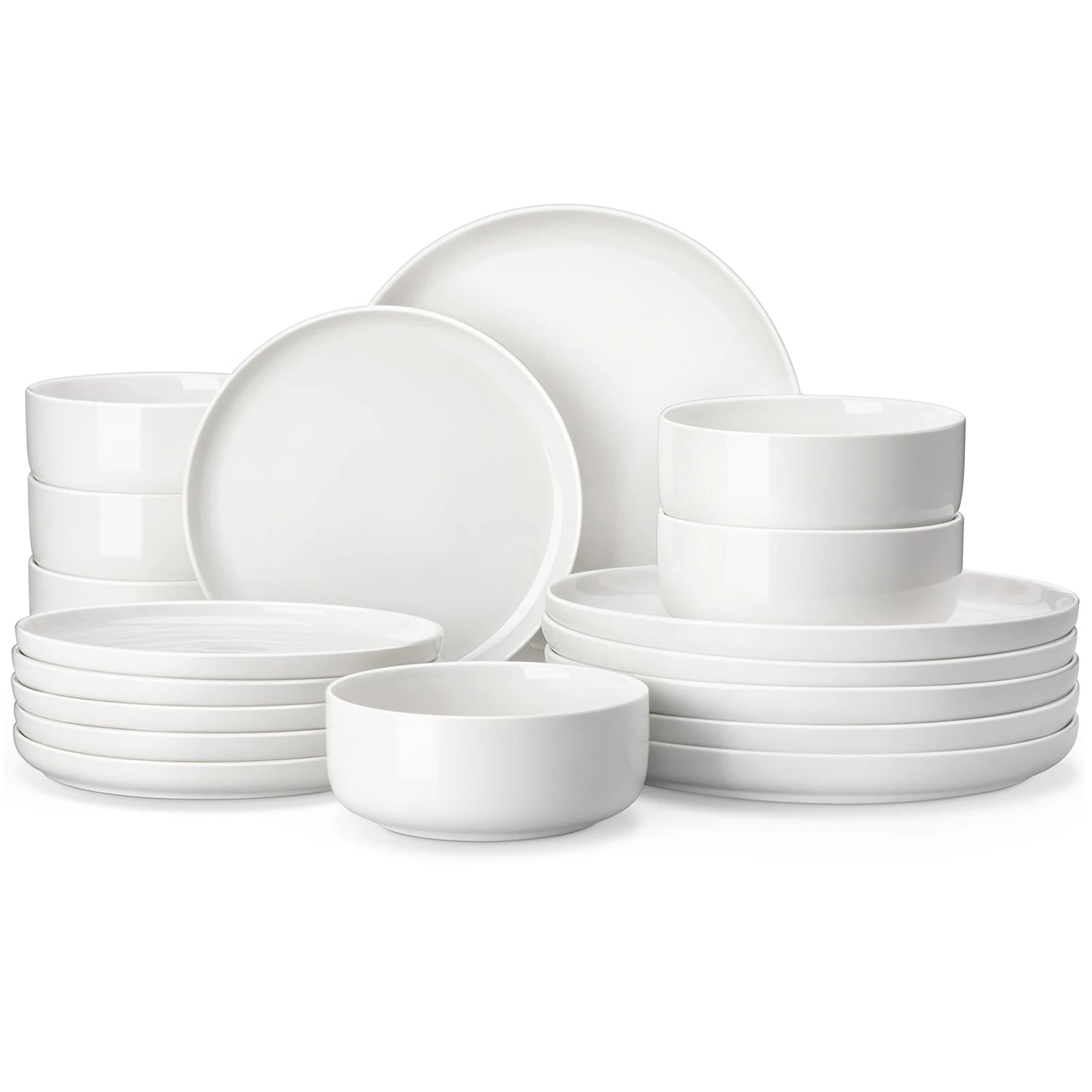 MALACASA Marbled & Classic Porcelain Dinnerware Set – 18 or 36 Piece, Service for 6 or 12