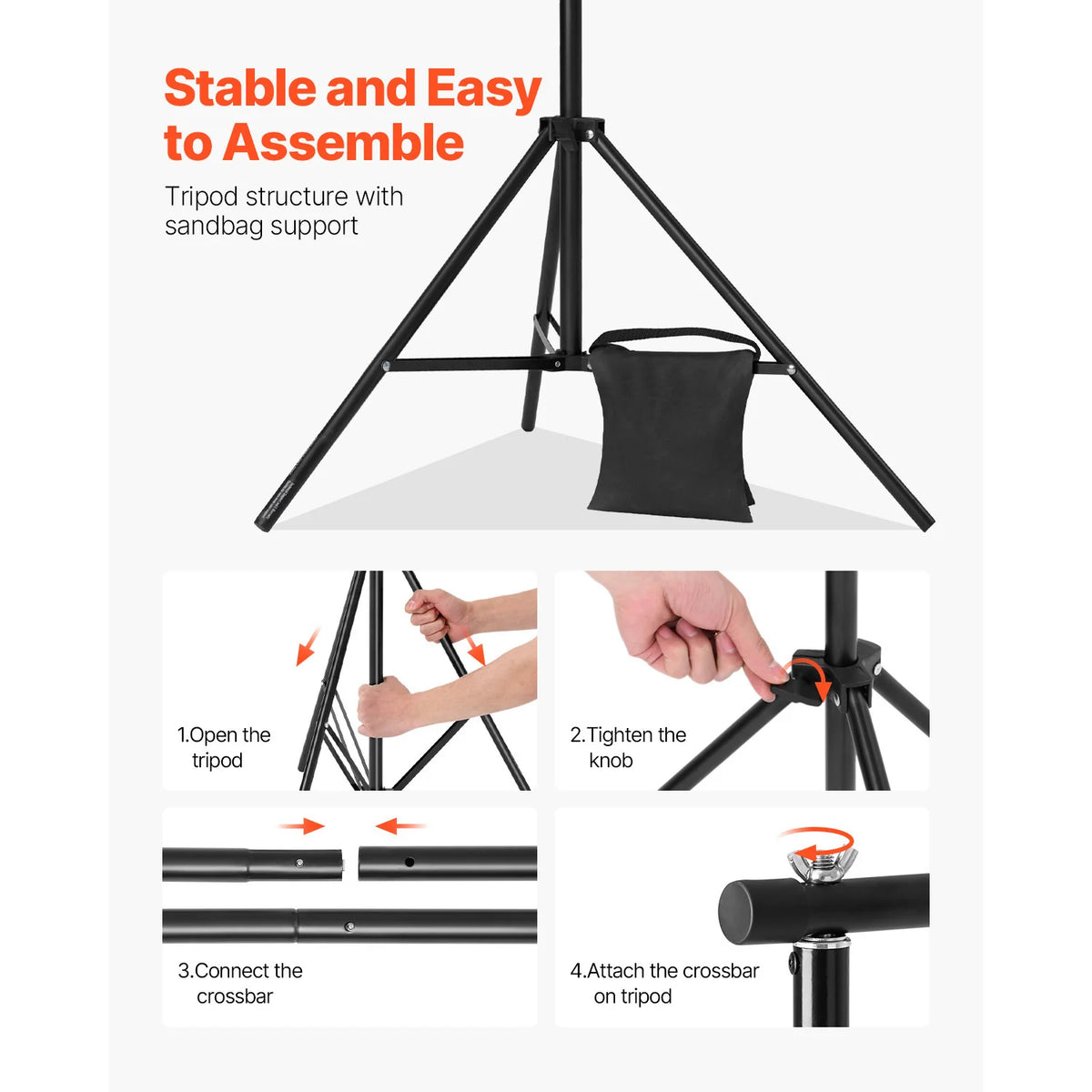 Adjustable 10 ft Backdrop & Projector Screen Stand – Heavy-Duty Event, Party & Photo Frame