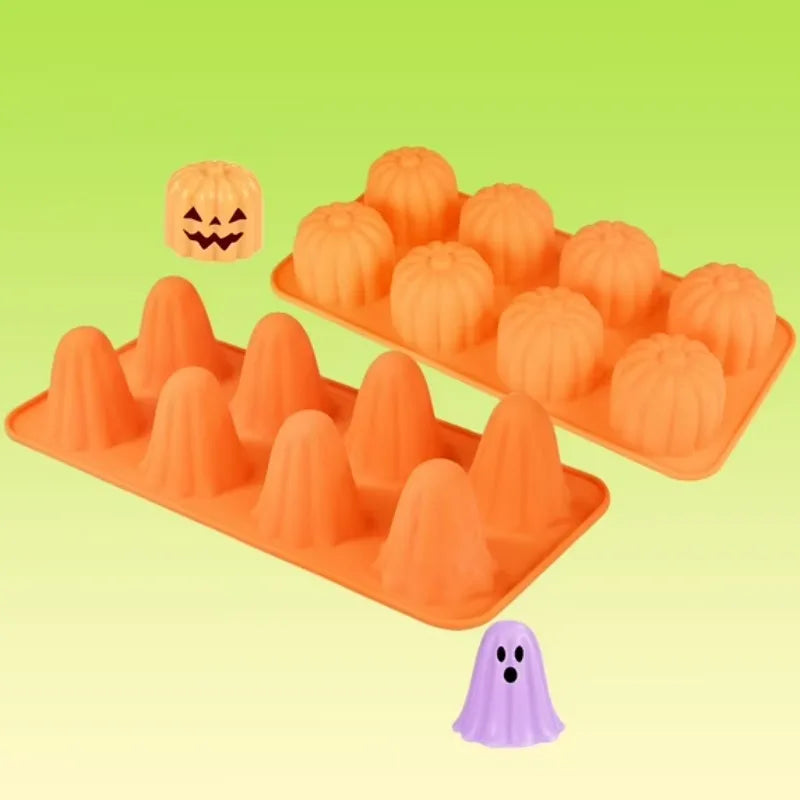 Halloween Silicone Mold Set – Ghost, Bat, Spider & Skull Molds for Chocolate, Candy, Gummies & Baking